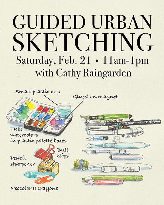 Guided Urban Sketching with Cathy Raingarden 1