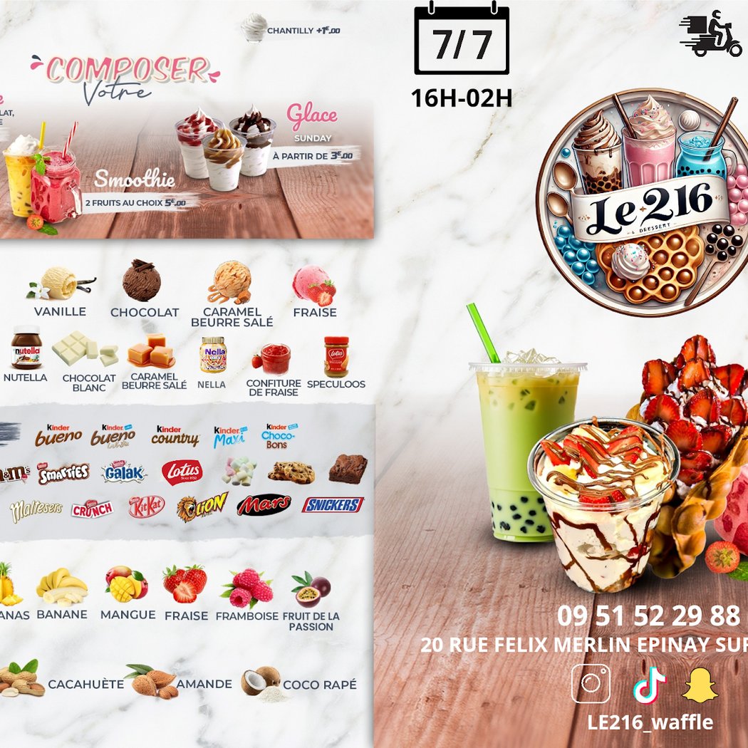 le 216 burger Bubble waffles & tea 2