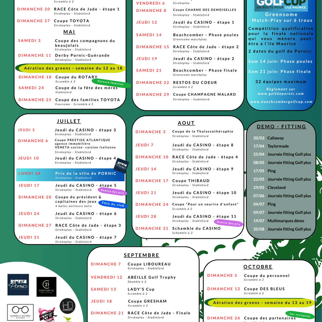 Calendrier Compétitions 2025 1