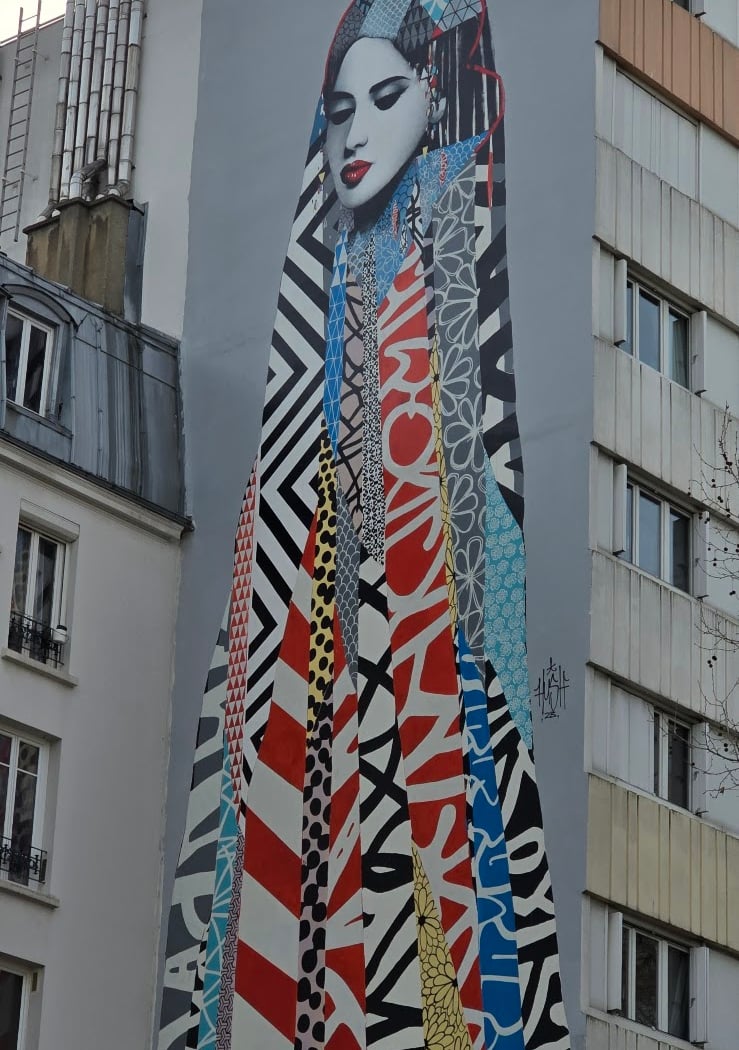 Fresque la " Geisha-02", de Hush 2