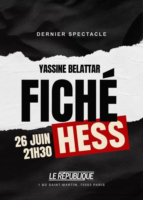 Yassine Belattar : Fiché Hess 1