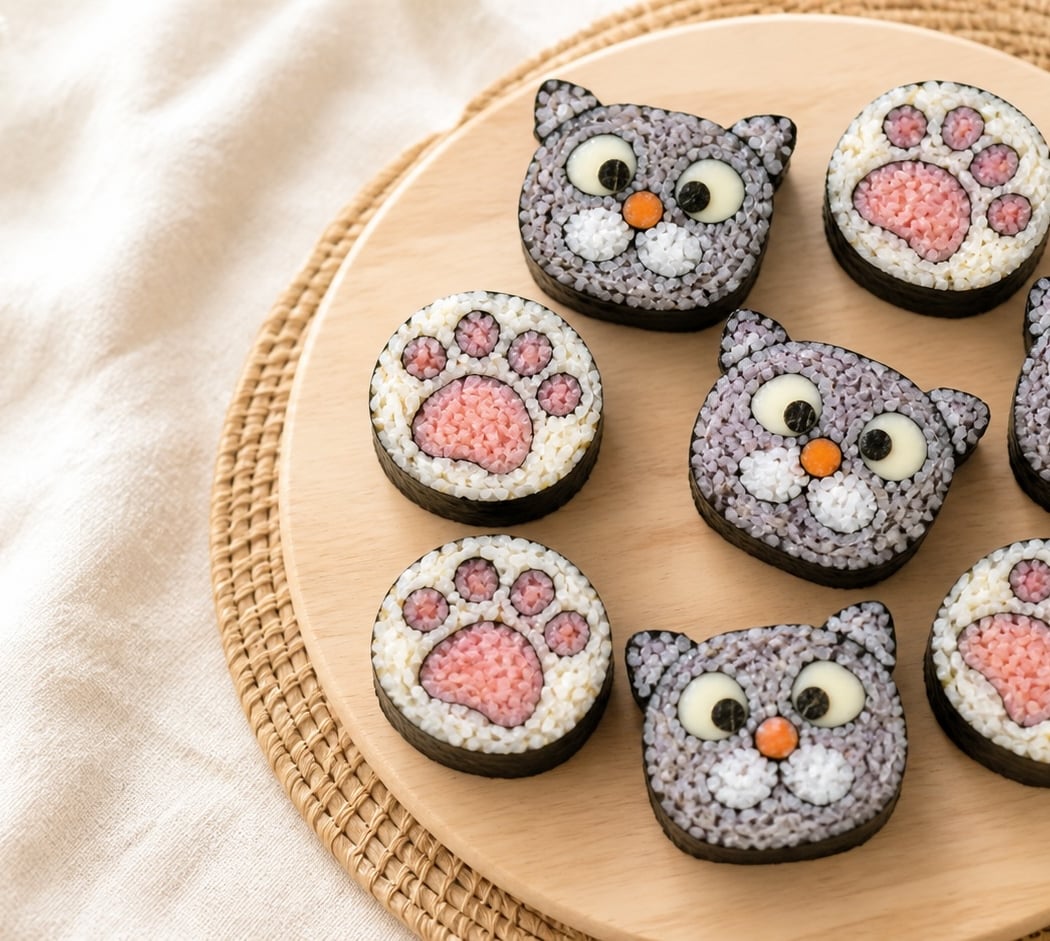 Kazari Maki Zushi: Decorative Sushi Roll – Cat & Paw Print