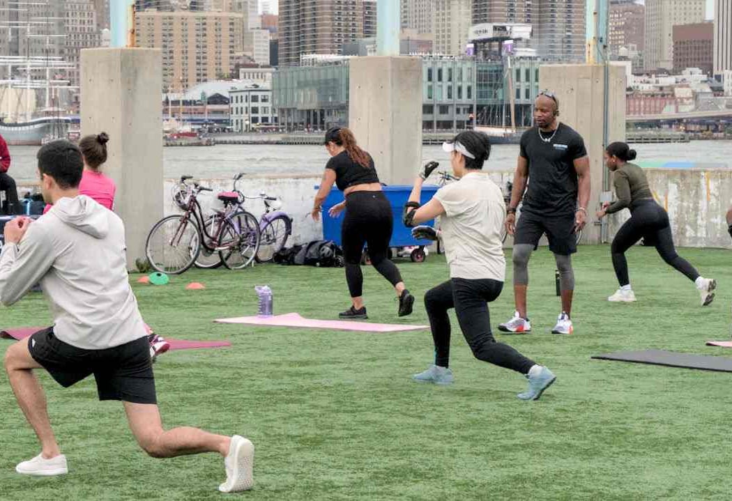 Waterfront Workouts: Amp The name of the event. Do not include locality or city as part of name. Empty string if the name is not clear. For example, if the text is