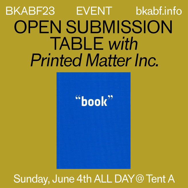 Brooklyn Art Book Fair Programming 2
