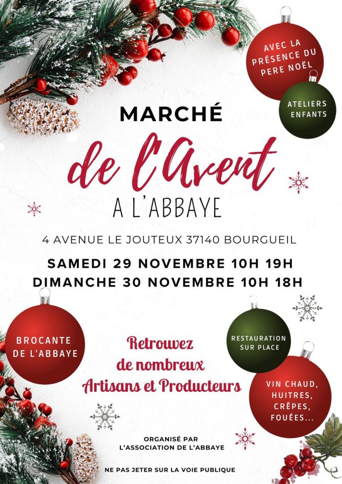 Marché de Noël de l’Abbaye de Bourgueil 1