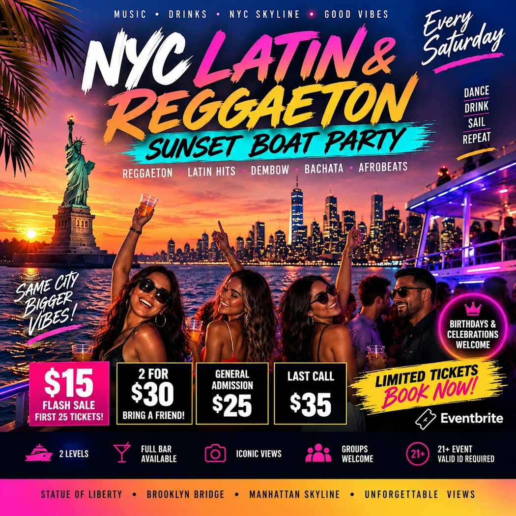 Latin & Reggaeton Sunset Boat Party