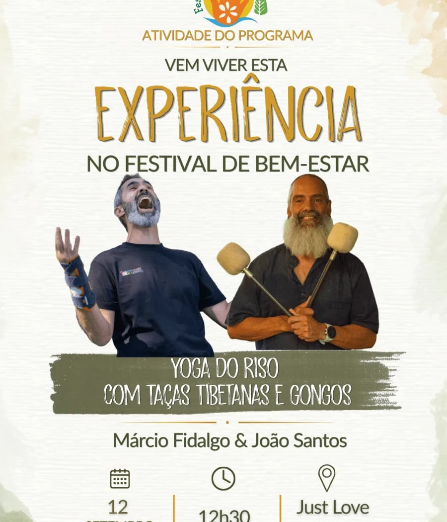 Yoga do Riso leva respiração, movimento e gongos ao Festival de Bem-Estar 1