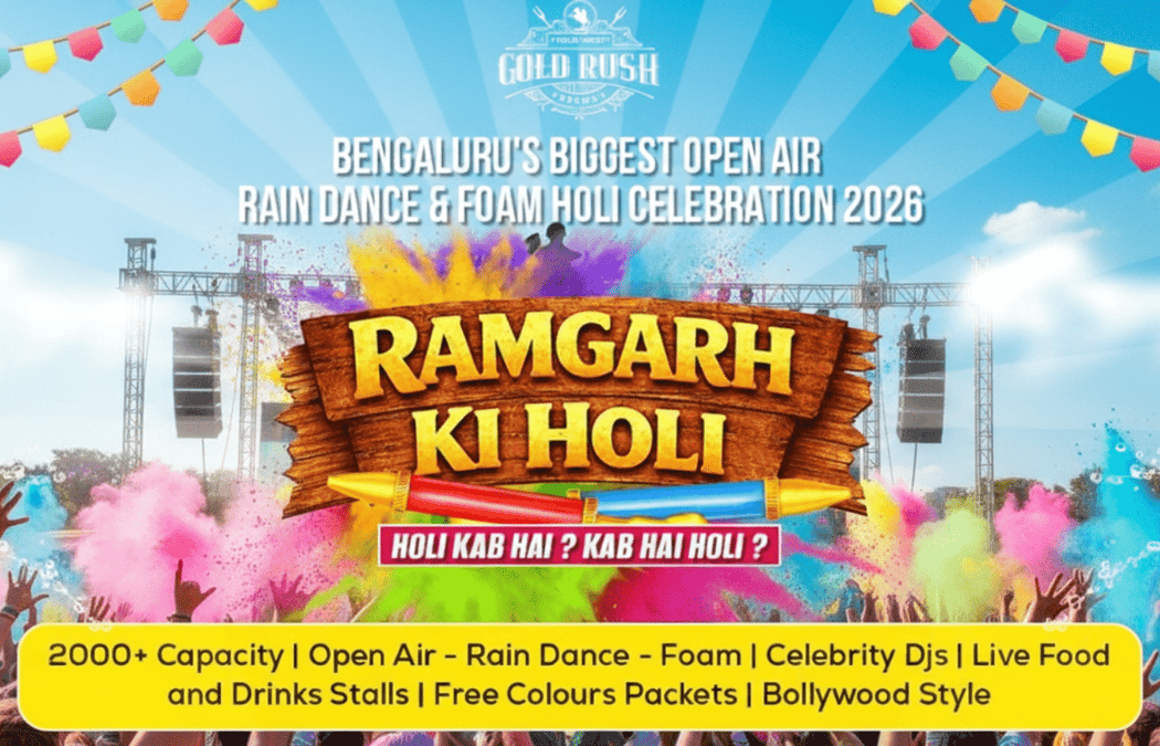 Bengaluru's Biggest Open Air-Rain Dance & Foam Holi Party 2026 1