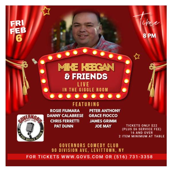 MIKE KEEGAN & FRIENDS - SPECIAL EVENT IN THE GIGGLE ROOM 1