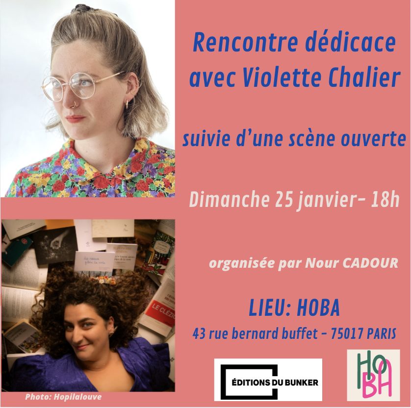 Rencontre dédicace avec Violette Chalier suivie d'une scène ouverte 1