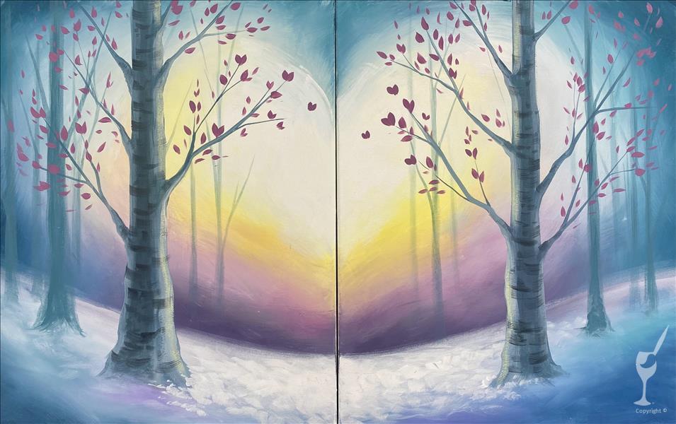 NEW ART Winter Birch Forest Set or Solo 1