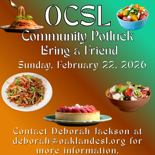 Community Potluck & Bring a Friend Sunday 1