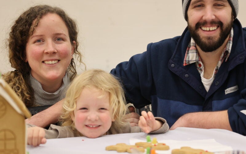 Family Gingerbread House Decorating 2