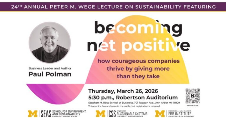 24th Annual Wege Lecture on Sustainability 1