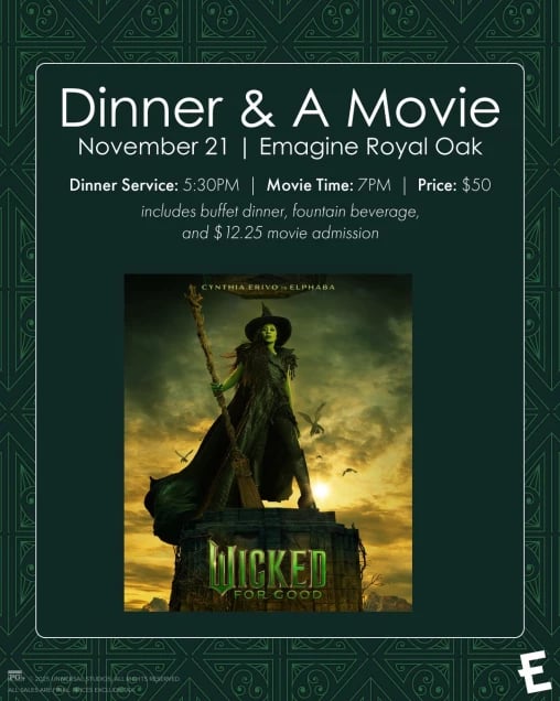 Wicked For Good: Dinner and Movie 1