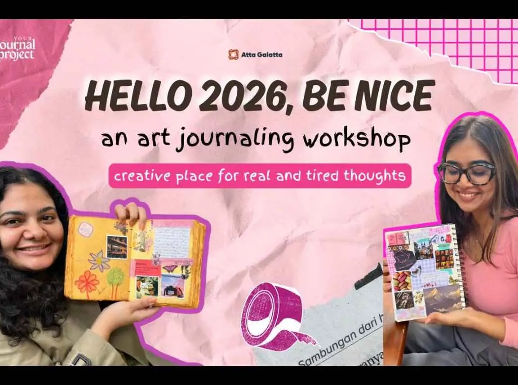 Hello 2026, Be Nice: An Art Journaling Workshop 1