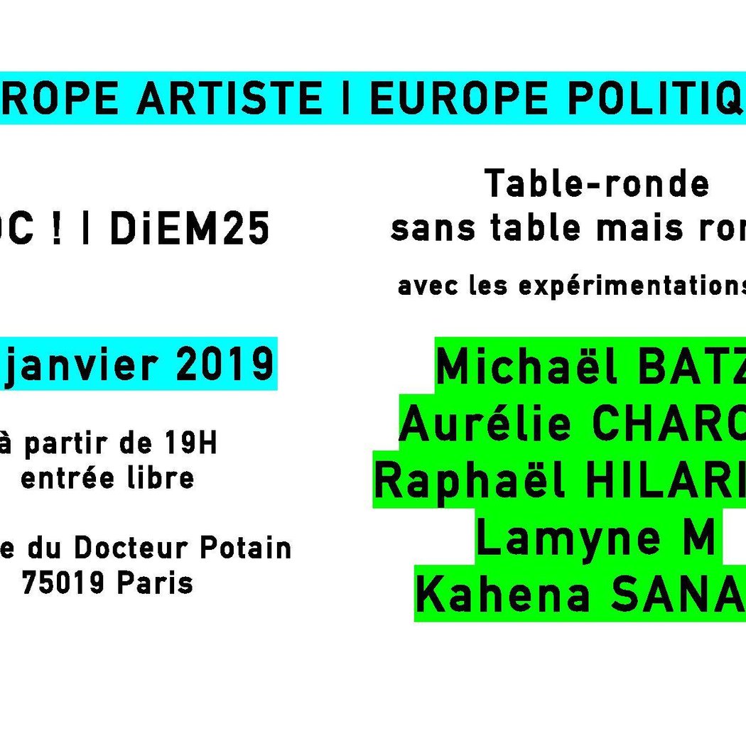 Europe artiste, Europe politique – Table Ronde 1
