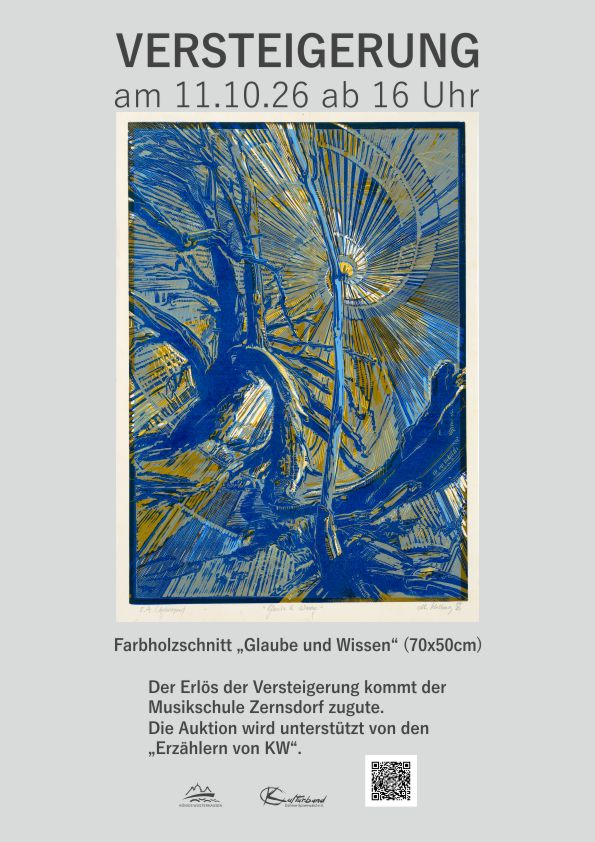 Finissage & Versteigerung eines Farbholzschnitts aus der Ausstellung "Einblicke" von Matthias Schilling 1