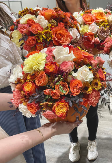 Pumpkin Floral Arrangement Workshop 1