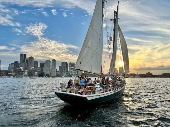 Boston Harbor Sunset Sail on a Tall Ship