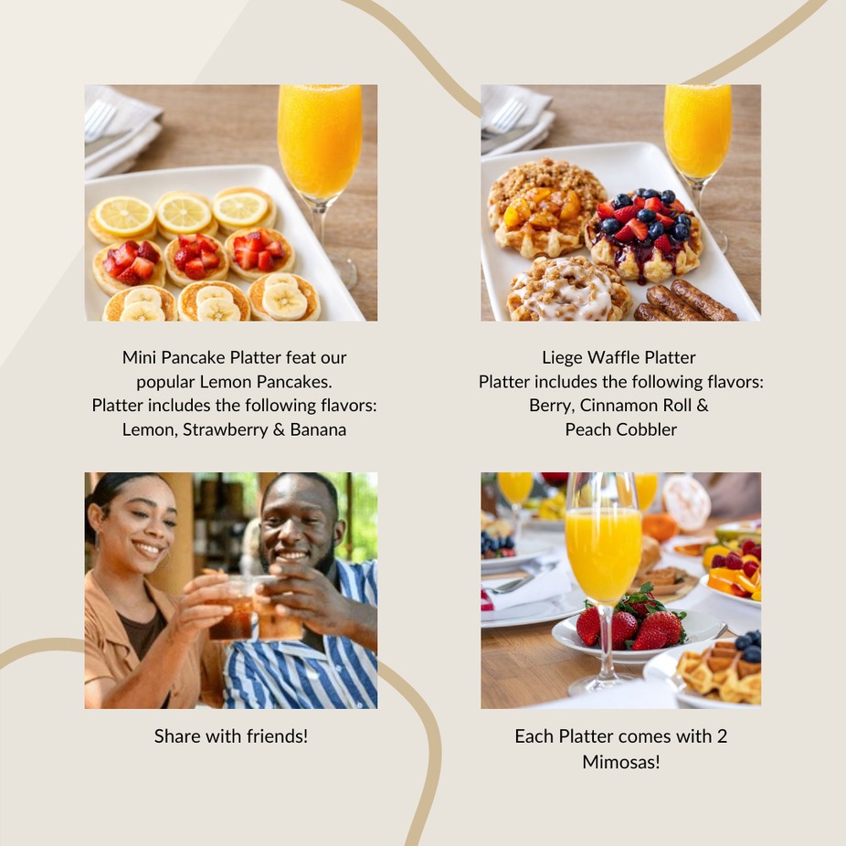 Sharable Brunch Platters with Mimosa Glasses 1