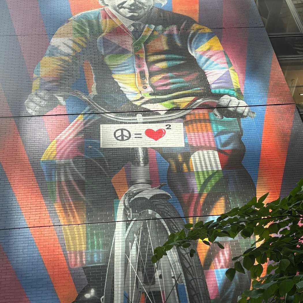 Kobra's Albert Einstein On a Bike Mural 3