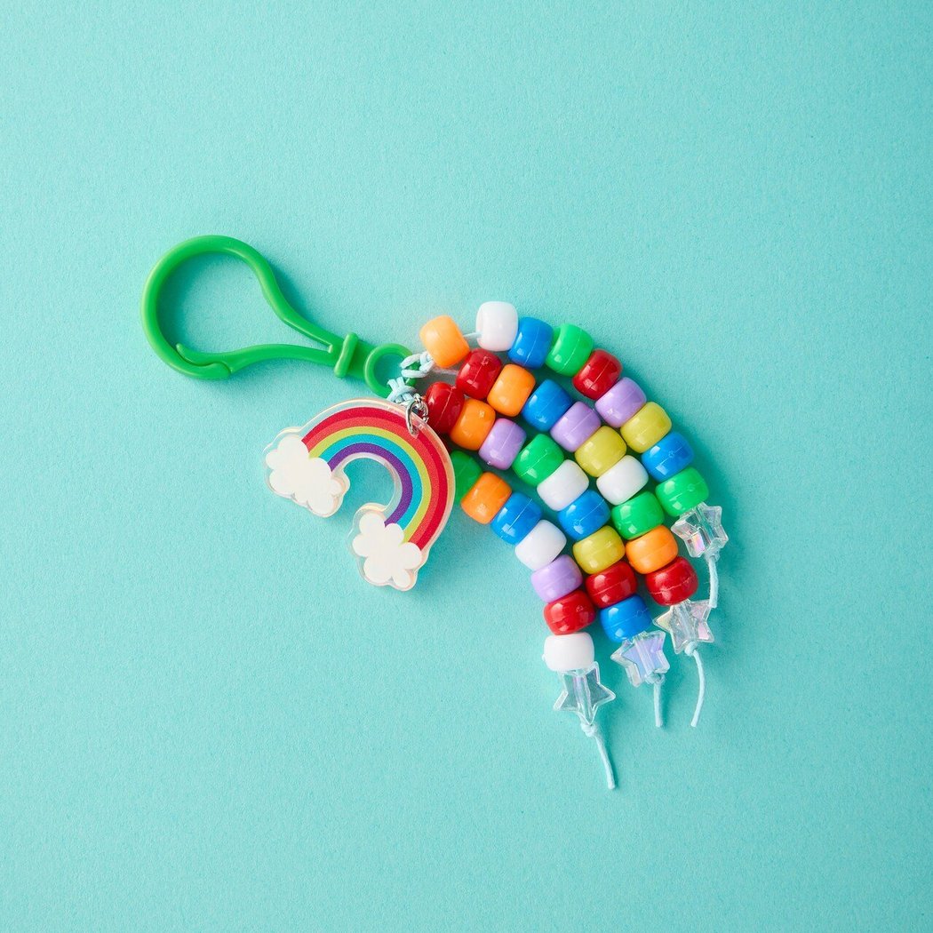 Kids Club: Beaded Rainbow Keychain 1