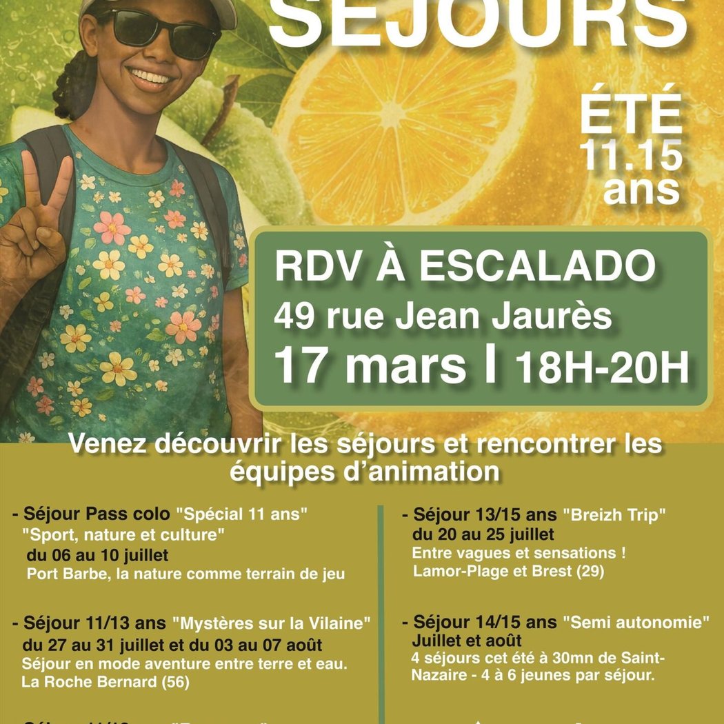 Forum des séjours été 2026 : Escalado 11/15 ans 1