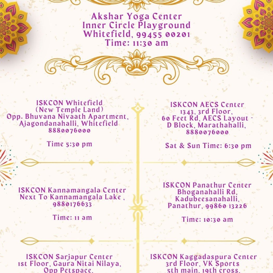 ISKCON Sunday Bhagwad Gita Program 1
