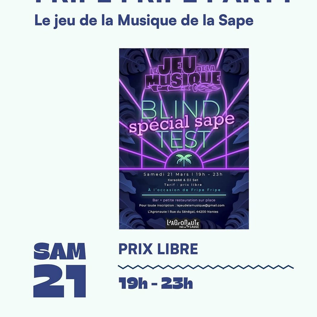 Fripe Fripe Party - Le jeu de la Musique de la Sape 1