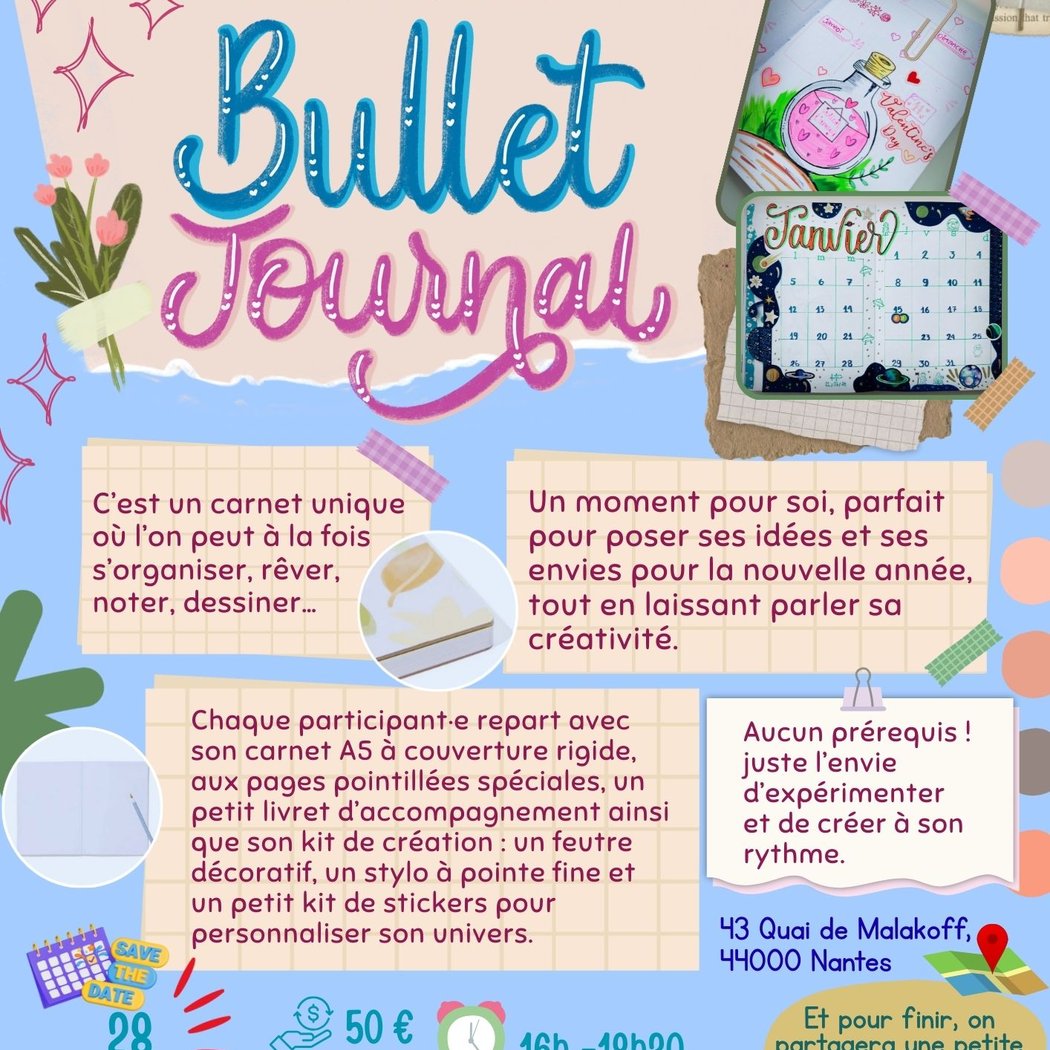 Création Bullet Journal – Workshop 1
