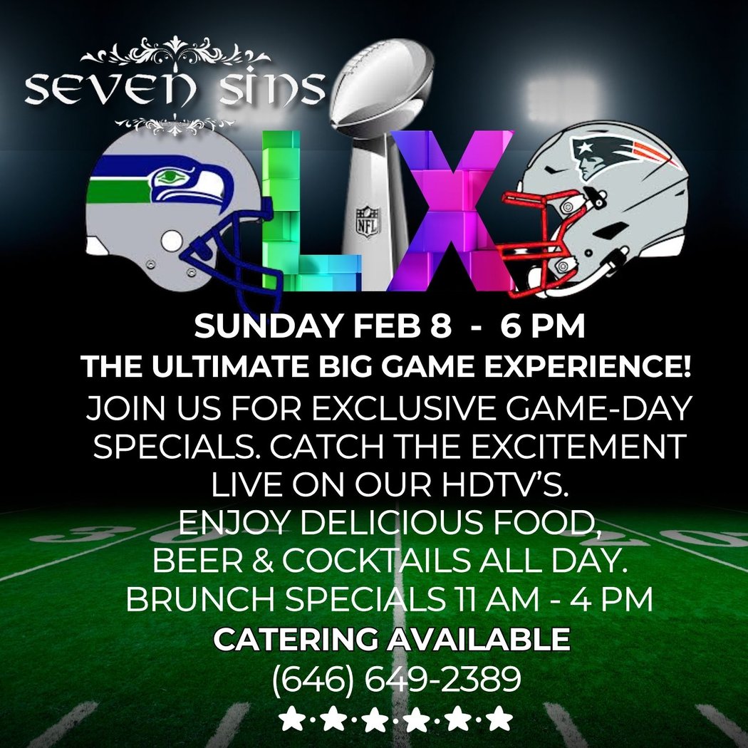 Super Bowl Sunday Watch Party Seahawks vs Patriots 1