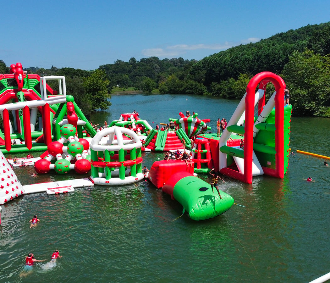 AquaZone Wipeout inflatable water park 3