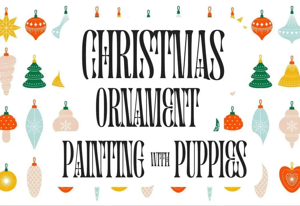 Christmas Decor Paint with Puppies 1