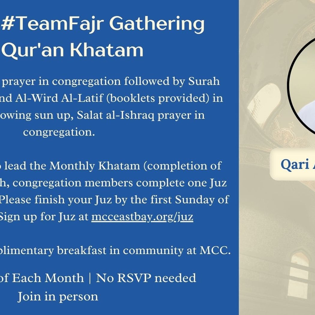 #TeamFajr Monthly Sunday Breakfast & Qur'an Khatam 1