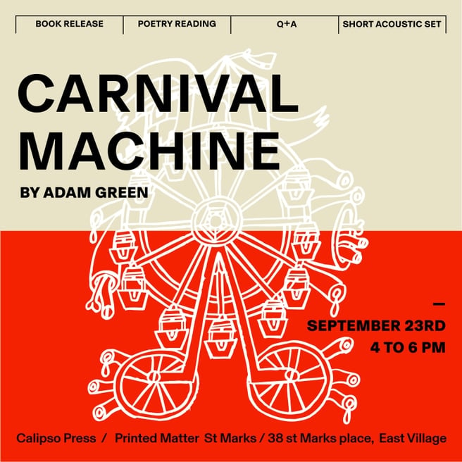 Carnival Machine — Book Launch with Adam Green 1