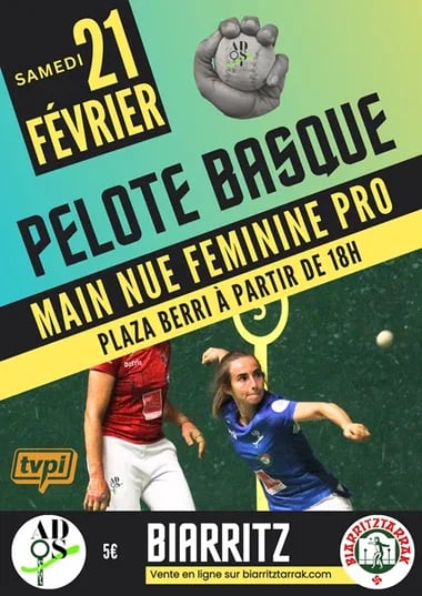 Pelote Basque à Plaza Berri – Ados Pilota – Main nue féminine professionnelle 1