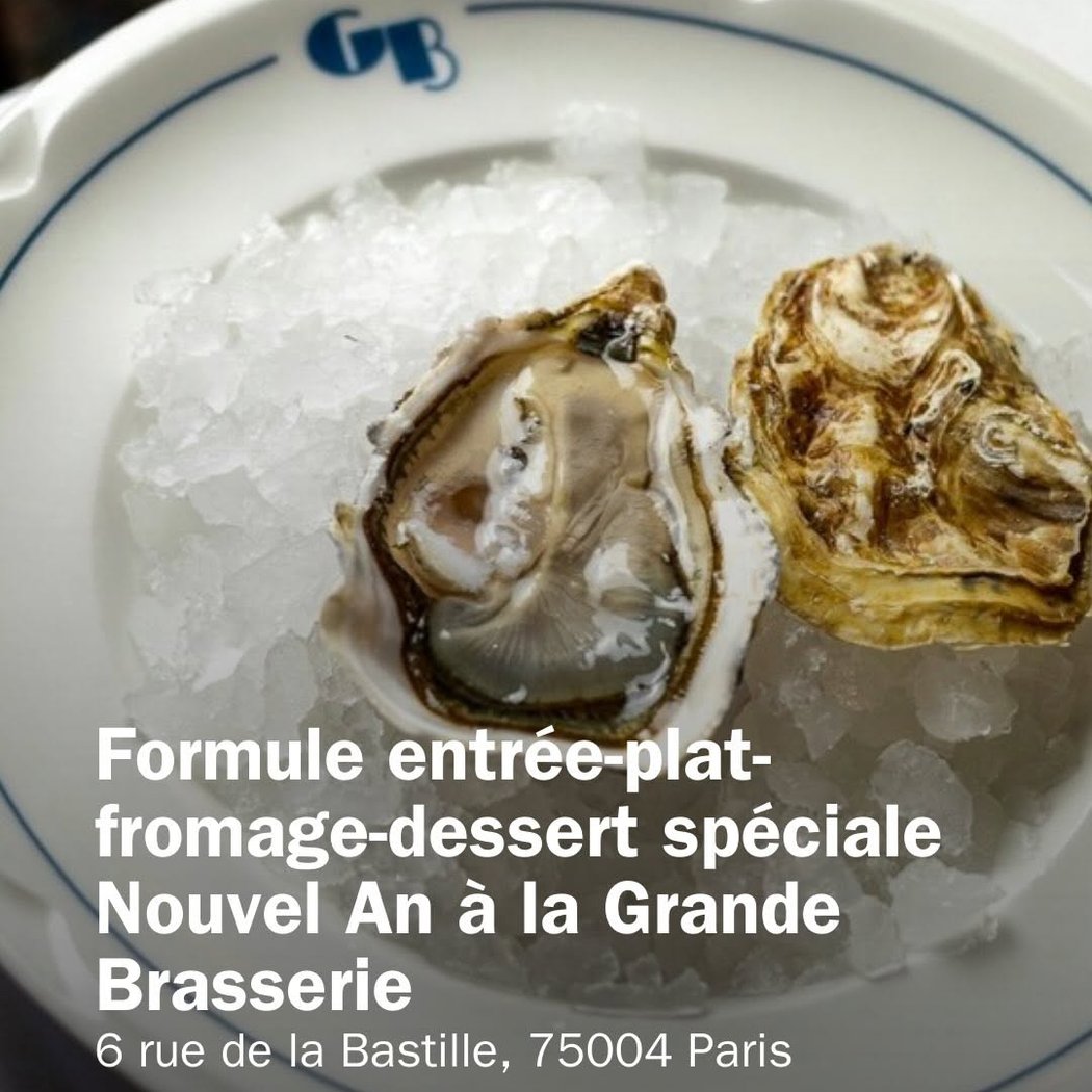 Formule entrée-plat-fromage-dessert spéciale Nouvel An 1
