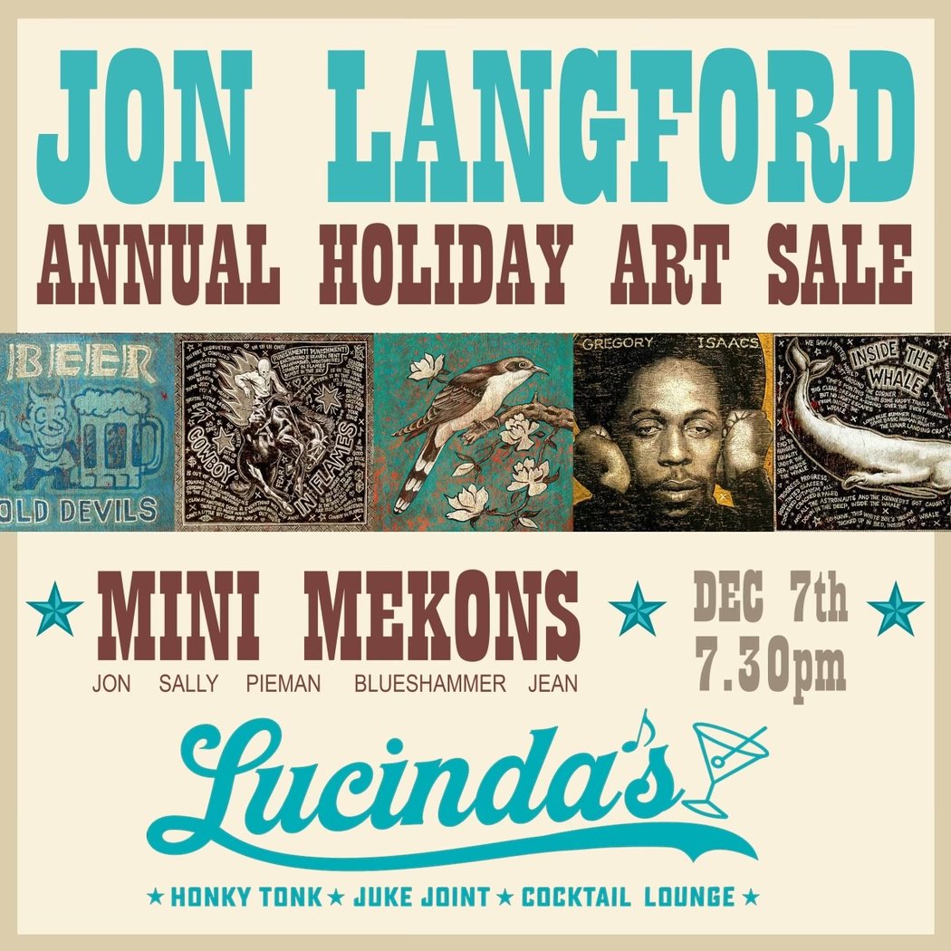 Jon Langford Holiday Art Sale + Mini Mekons Show 1