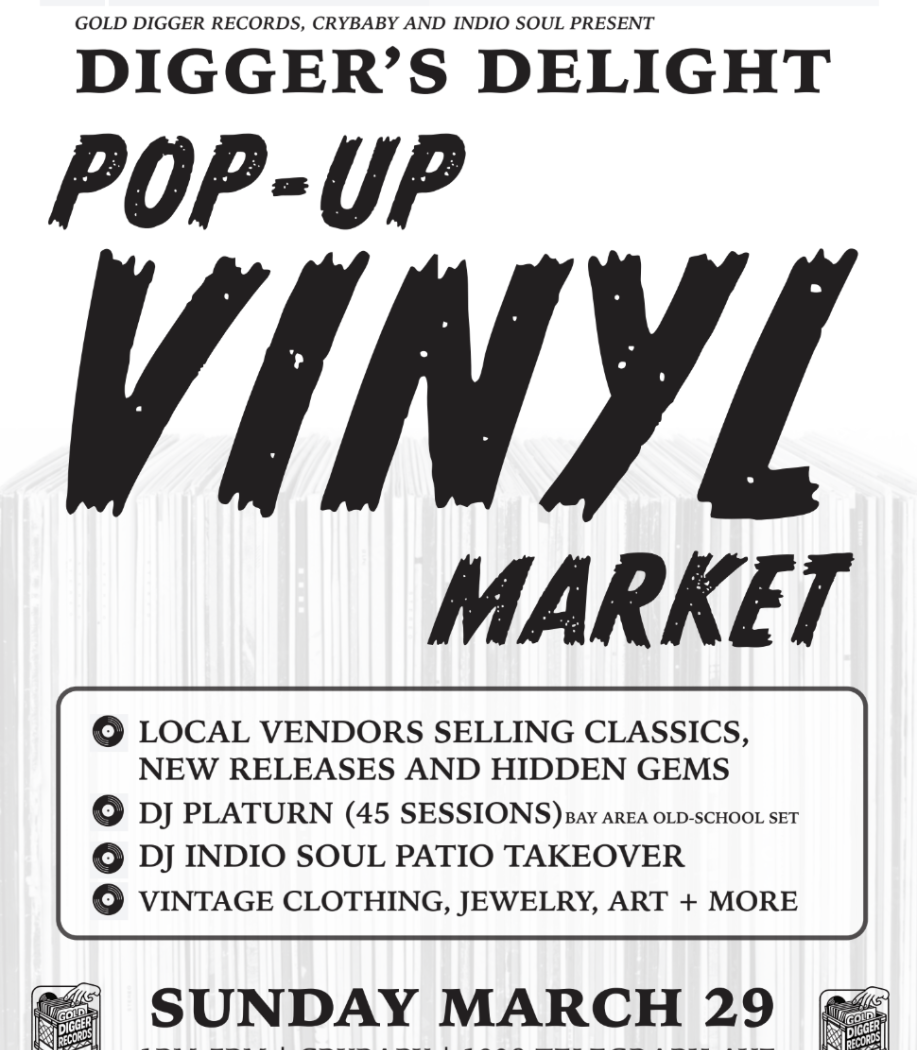 Gold Digger Records Vinyl Market Pop-up w/ Indio Soul Patio Takeover + Vendor Market 1