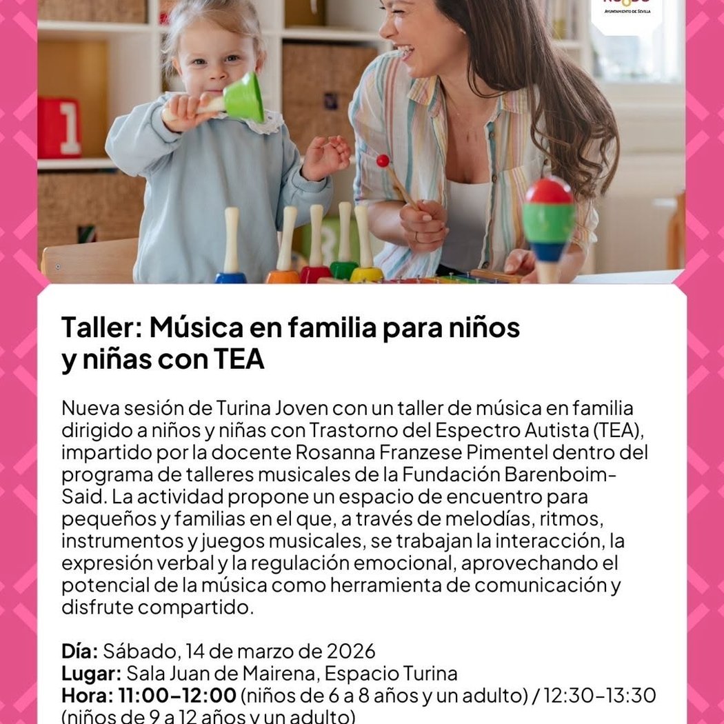 Taller Música en familia para niños y niñas con TEA 1