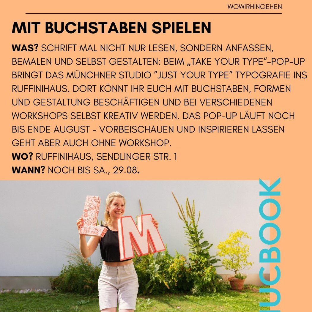Take Your Type“-Pop-up 1
