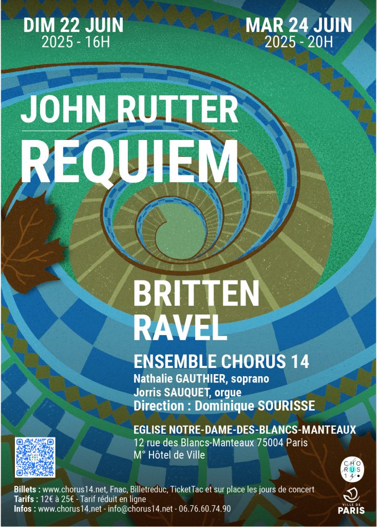 Concert de l'Ensemble Chorus 14: Requiem de Rutter, Messe de Britten et Pavane de Ravel 1