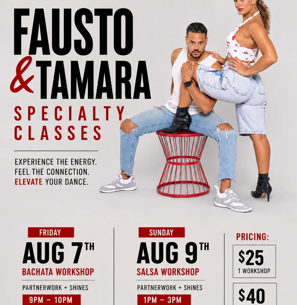 Bachata Partnerwork & Shines Workshop with Fausto Felix & Tamara Valle 1