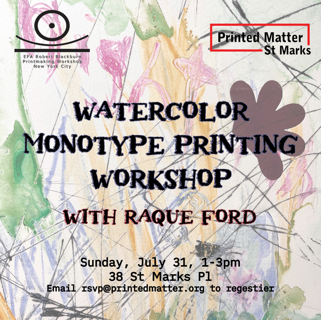 Watercolor Monotype Printing with Robert Blackburn Printmaking Workshop 1