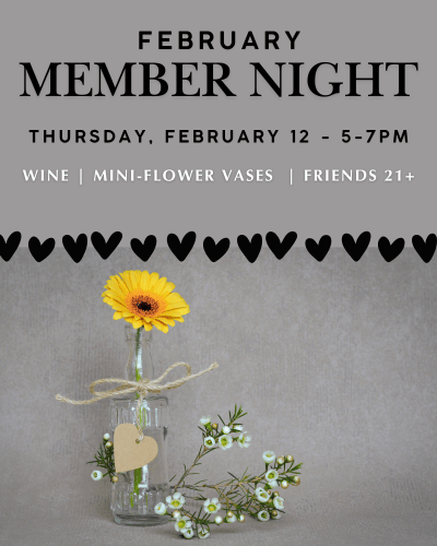 Monthly Member Night: February - mini-flower vases 1