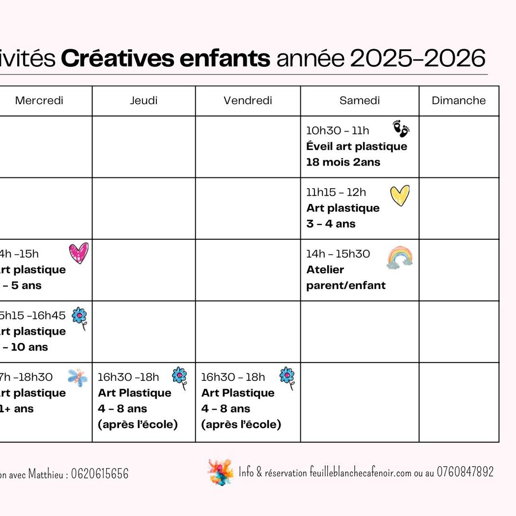 Ateliers créatifs Enfants 1