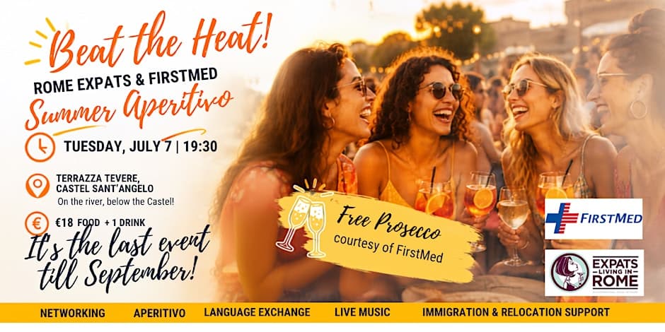 Rome Expats & FirstMed Summer Aperitivo 1