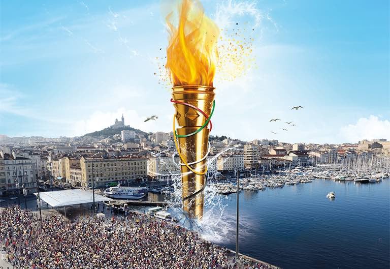 Célébration de l'arrivée de la Flamme Olympique 1