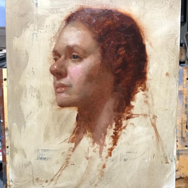 Summer: Portrait Sketch in Oil